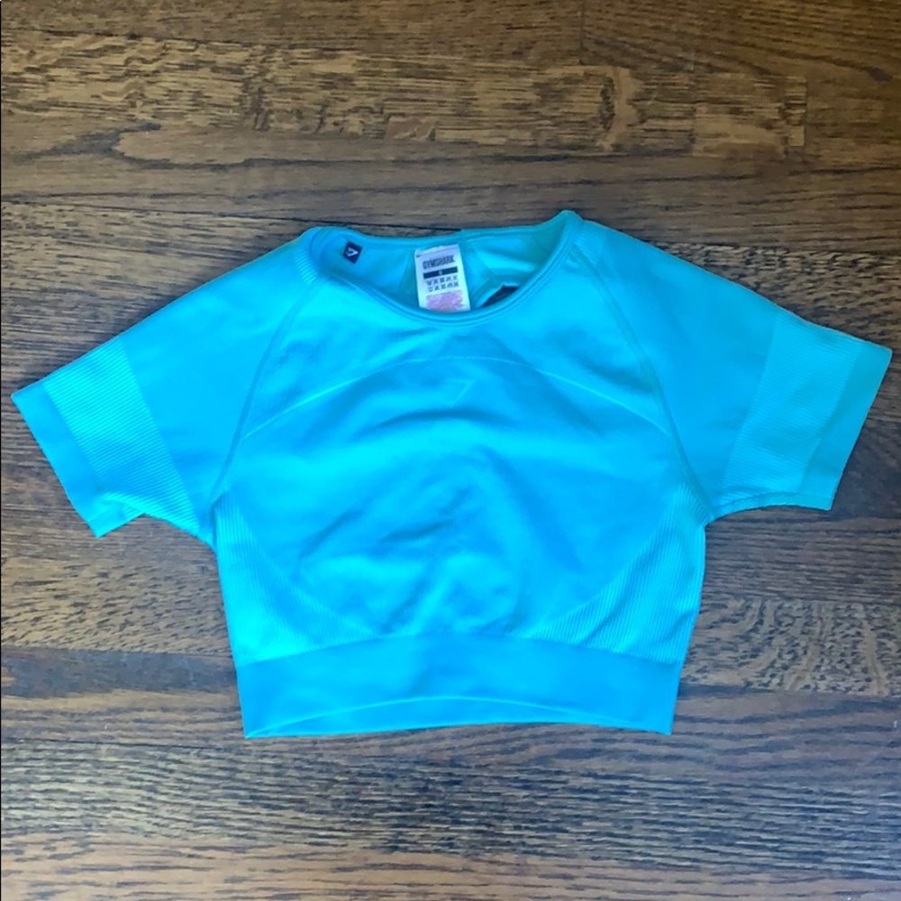 Gymshark seamless top in turquoise❤️♥️💕 - Picture 1 of 2